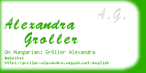 alexandra groller business card