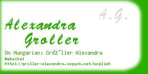 alexandra groller business card
